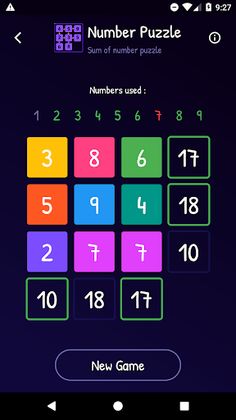 Sum of Number Puzzle - Screenshot 3