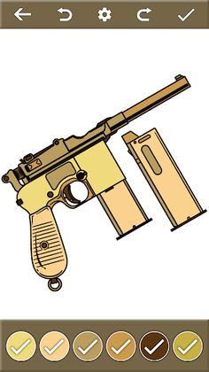 Guns Coloring by number Book - Screenshot 3