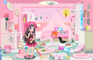game girls cleaning house - Screenshot 3