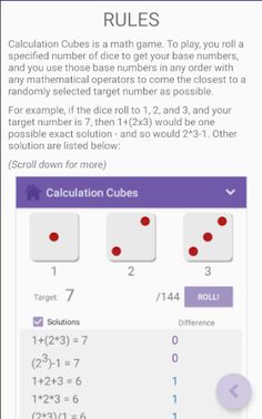 Calculation Cubes - free - Screenshot 3