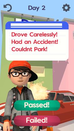 Driving Test-3D car simulation - Screenshot 3