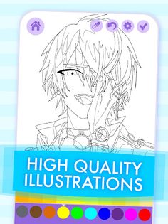 Kawaii Anime Boy Coloring Book - Screenshot 2