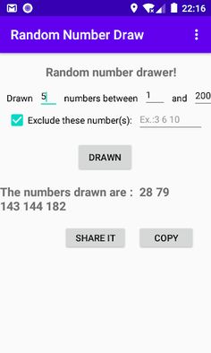 Random Number Drawer - Screenshot 2