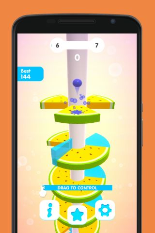 Fruit Helix Jump Game Offline - Screenshot 2