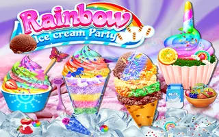 Rainbow Ice Cream Party - Screenshot 1