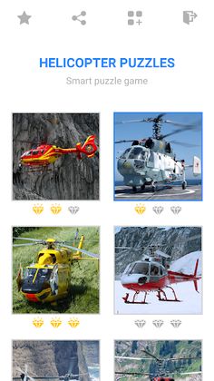 Helicopter Mosaic Puzzles - Screenshot 1
