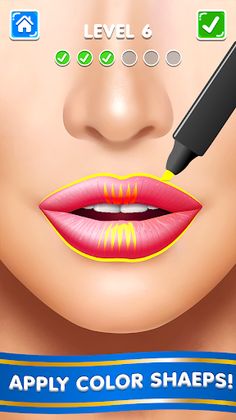 Lip Art Lipstick: Makeup games - Screenshot 4