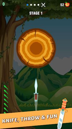 Stickman Sticky Knife Throw - Screenshot 2