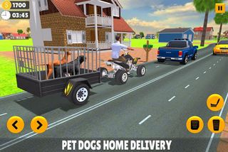 Pet Dog ATV Cargo Transport 3D - Screenshot 1