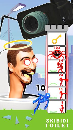 Superhero Stickman: skibidi - Screenshot 2