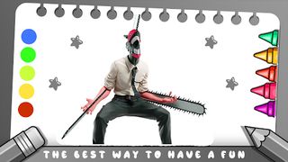 Chainsaw Man Coloring Book - Screenshot 2