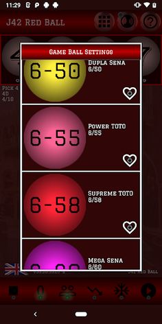 J42 Red Ball Lottery Sidekick - Screenshot 2