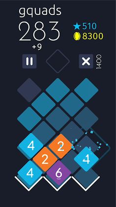 gquads: Merge Numbers Puzzle - Screenshot 1
