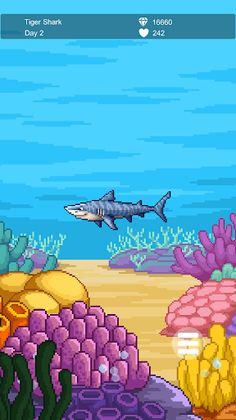Shark - Pixel art healing aqu - Screenshot 4