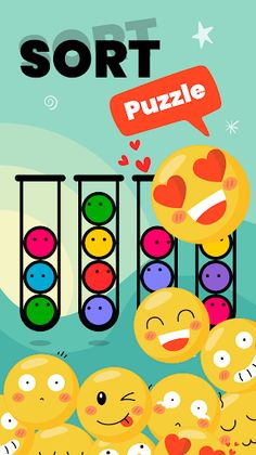 Ball Sort Color Puzzle : Emoji - Screenshot 2