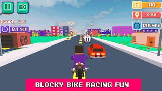 Blocky Moto Rider - Motorcycle - Screenshot 1