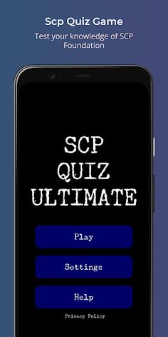 Scp Quiz Ultimate - Screenshot 1
