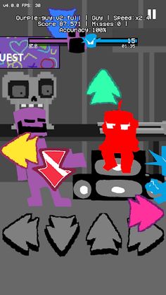 FNF Ourple Guy V3 Mod - Screenshot 1