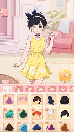 Anime Girl Dress Up Game - Screenshot 2