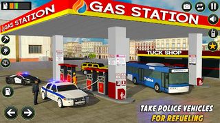 Gas Station Police Car Parking - Screenshot 3