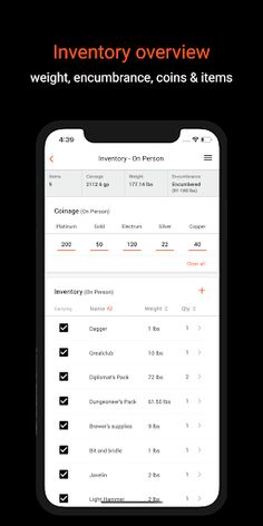 DLG Inventory 5E for D&D - Screenshot 3