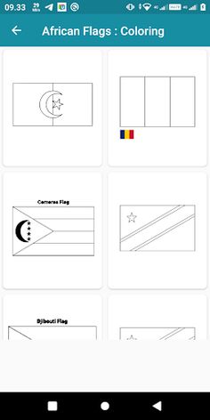 African Flags : Coloring - Screenshot 2