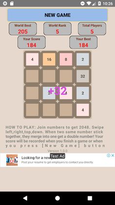 Game 2048 Puzzle - Screenshot 1