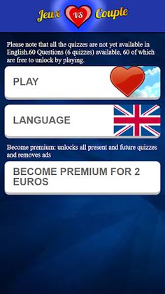 Love Quiz : Couple Game - Screenshot 1