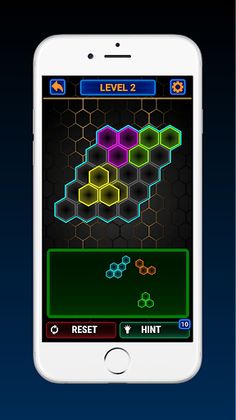 Glow Block Hexa Puzzle - Screenshot 2