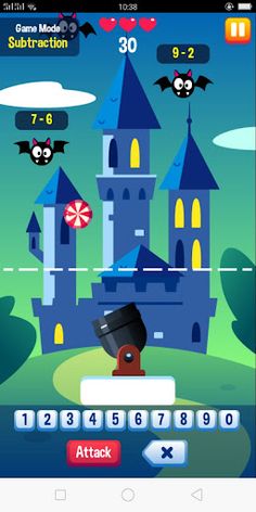 لعبة الرياضيات والخفافش - Screenshot 1