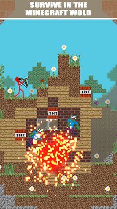 Archer Stickman Vs Craft Enemy - Screenshot 2