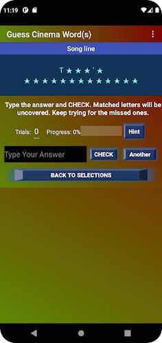 Guess A Cine Word - Screenshot 4