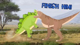 T-Rex Fights Stegosaurus - Screenshot 2