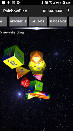 Dice Roller 3D: Rainbow Dice - Screenshot 1