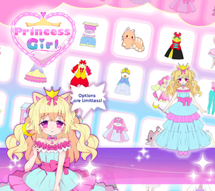 Princess Girl Dress up doll - Screenshot 1