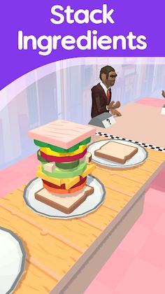 Flippy Sandwich Runner - knife - Screenshot 2