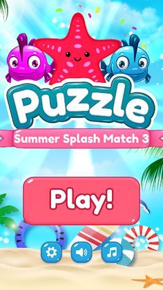 Summer Splash Match-3: Free Pu - Screenshot 1