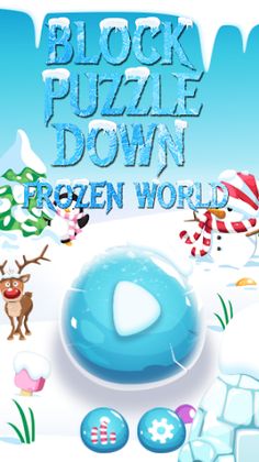 BLOCK PUZZLE DOWN : FROZEN WOR - Screenshot 1
