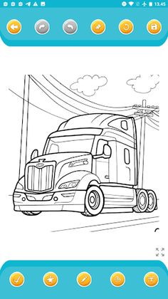 Fuso Truck Coloring Book - Screenshot 2