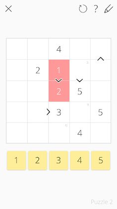 Futoshiki 101 - Sudoku-style n - Screenshot 1