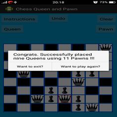 Chess Queen and Pawn Problem - Screenshot 2