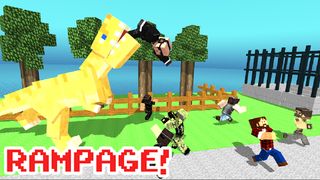 Blocky Dino Park T-Rex Rampage - Screenshot 2