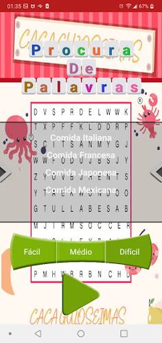 Caça Palavras, Caça Guloseimas - Screenshot 2