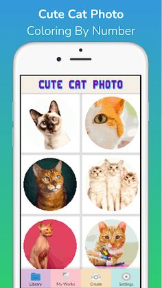 Cat Photo Coloring By Number - Screenshot 1
