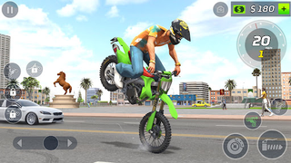 Moto Bike Stunt Wheelie Game - Screenshot 2
