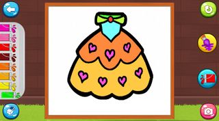 Wedding Dress Coloring Games - Screenshot 1