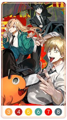 Chainsaw Man Color by Number - Screenshot 2