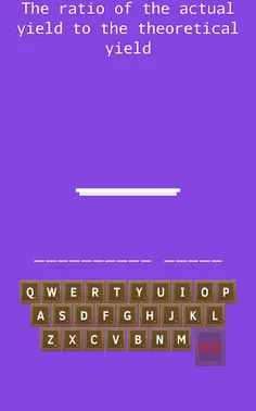 Chemistry Terms Hangman Test - Screenshot 1