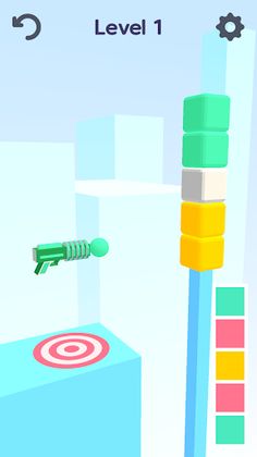 Paint Gun 3D - cube pile stack - Screenshot 2