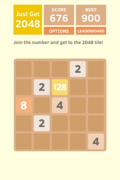 Just Get 2048: A Simple Puzzle Game! - Screenshot 2